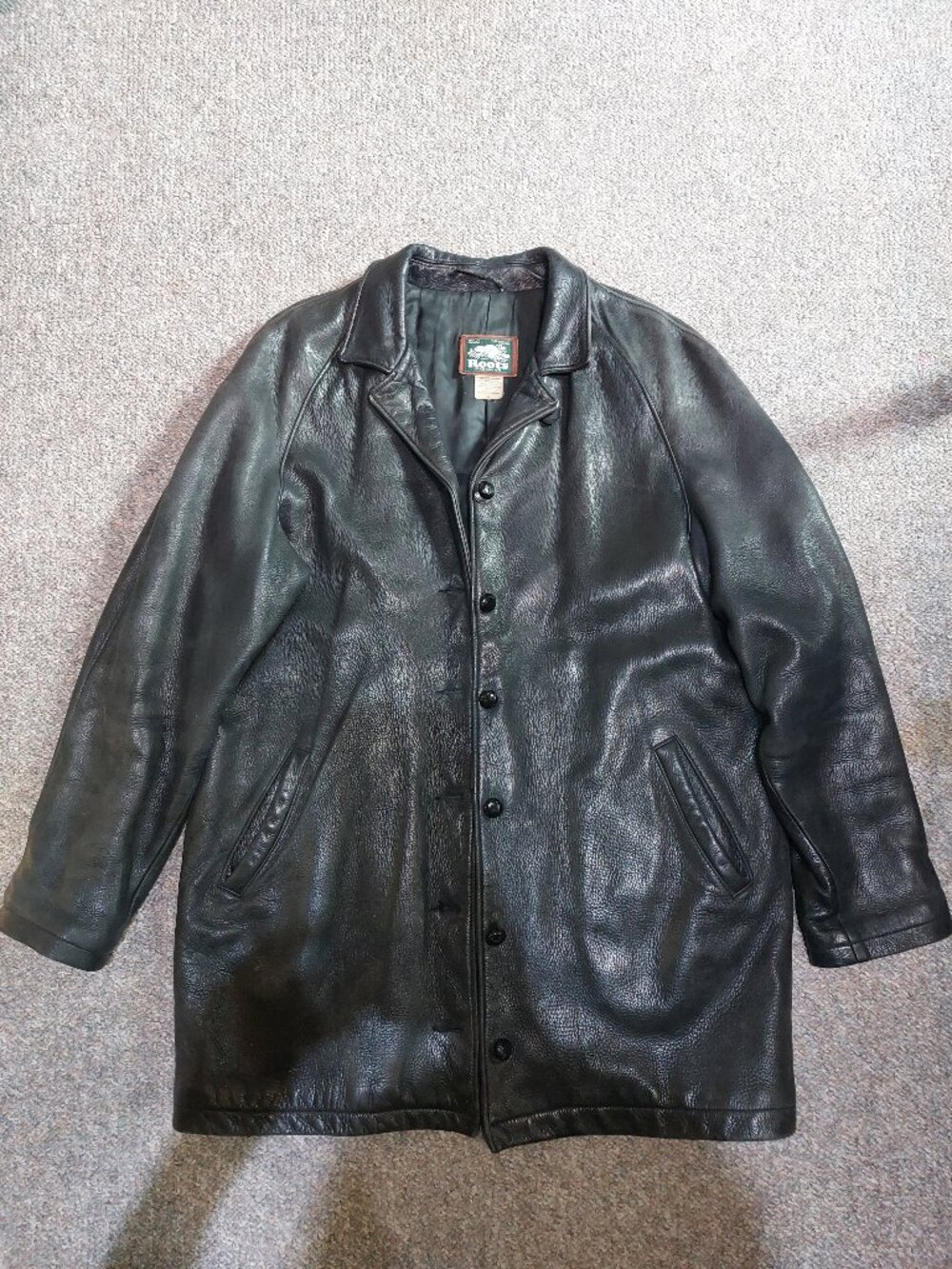 Vintage Roots Black Leather Jacket
